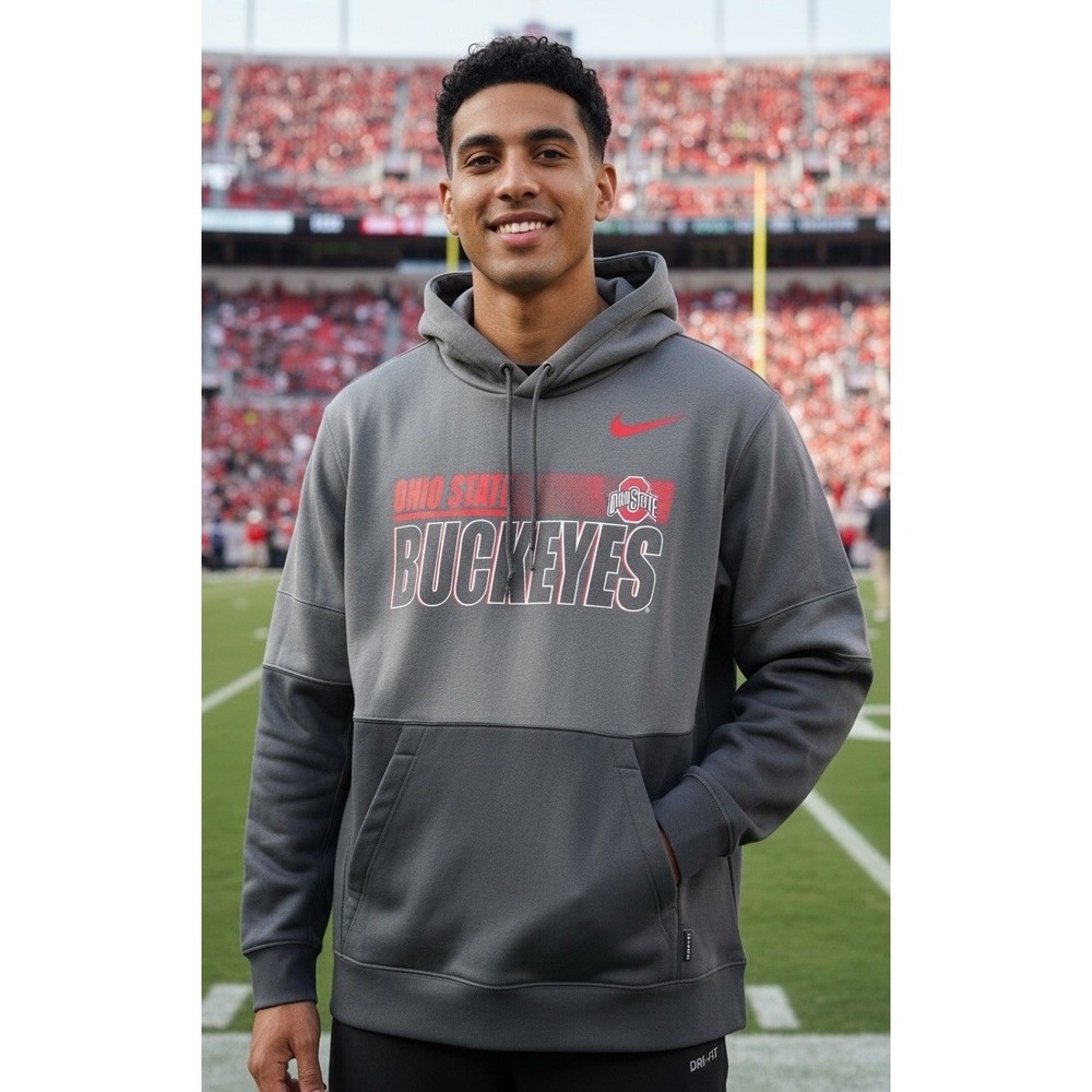 Nike Therma Dri-Fit On-Field Ohio State Buckeyes Men's Hoodie Size Small S